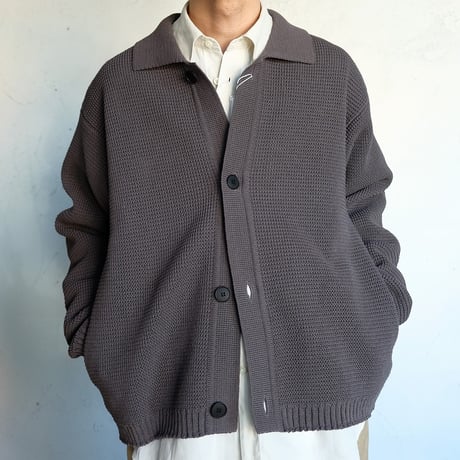 STILL BY HAND(スティルバイハンド)　　　　Paper mixed knitted blouson　　KN01261