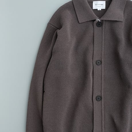 STILL BY HAND(スティルバイハンド)　　　　Paper mixed knitted blouson　　KN01261