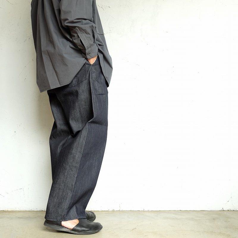 Still By Hand スティルバイハンド ワイドテーパード デニムパンツ STILL BY HAND スティルバイハンド デニム ディープタックワイド