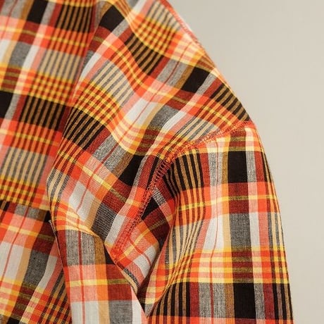 EELproducts(イールプロダクツ)　　　真夏のチャコールヘンリー　　Orange CHECK