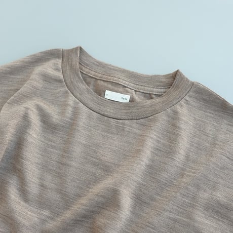 holk(ホーク)　　　  Wool S/S Tshirt　　　Mocha