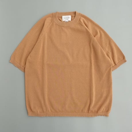 STILL BY HAND(スティルバイハンド)　　  Half Sleeve Summer Knit　　NO02262　　　　Pale Orange