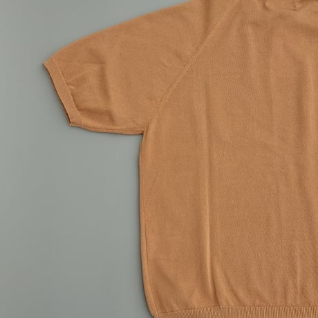 STILL BY HAND(スティルバイハンド)　　  Half Sleeve Summer Knit　　NO02262　　　　Pale Orange