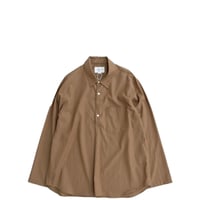 STILL BY HAND(スティルバイハンド)　  Cupro mixed pullover shirt　　　　SH10261　　　　Khaki Brown