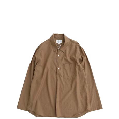 STILL BY HAND(スティルバイハンド)　  Cupro mixed pullover shirt　　　　SH10261　　　　Khaki Brown