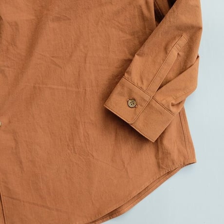 tilt The authentics(チルトザオーセンティックス)　　　 Hi Count Cotton Typewritey Regular Shirt　　　Brown