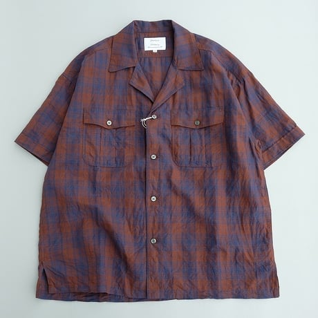 another 20th century(アナザートゥエンティースセンチュリー)　　  Guthrie Workers SS - C/L　　navy x brown check