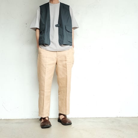 STILL BY HAND(スティルバイハンド)　　　 Typewriter Work Vest　　VE02242　　　　Teal Blue