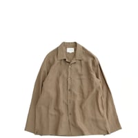 STILL BY HAND(スティルバイハンド)　　　  L/S Open collar Shirt　　　SH05262　　　Mocha Beige