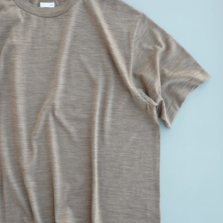 holk(ホーク)　　　  Wool S/S Tshirt　　　Mocha