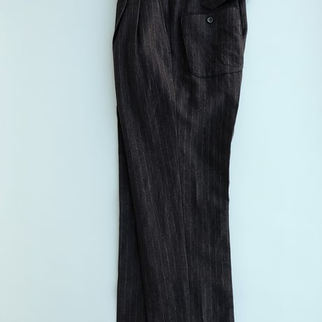 tilt The authentics(チルトザオーセンティックス)　　　　 Washed W/L Stripe Work Trousers　　　BlackStripe