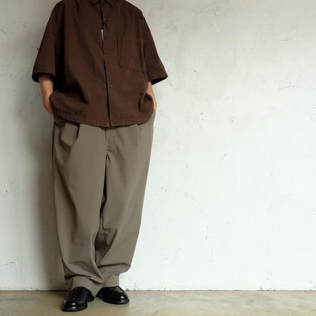 kontor(コントール)　　Oversized Stitching Shirt　　　Brown