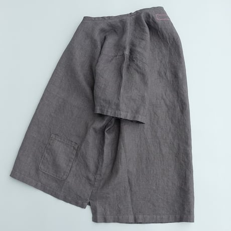 SUNSHINE＋CLOUD(サンシャインプラスクラウド)　　  Linen V Neck T-Shirt　　　Charcoal