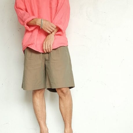 SUNSHINE＋CLOUD(サンシャインプラスクラウド)　　 Linen Shirt‐SlipOn    CANCLINI　Linen   Coral