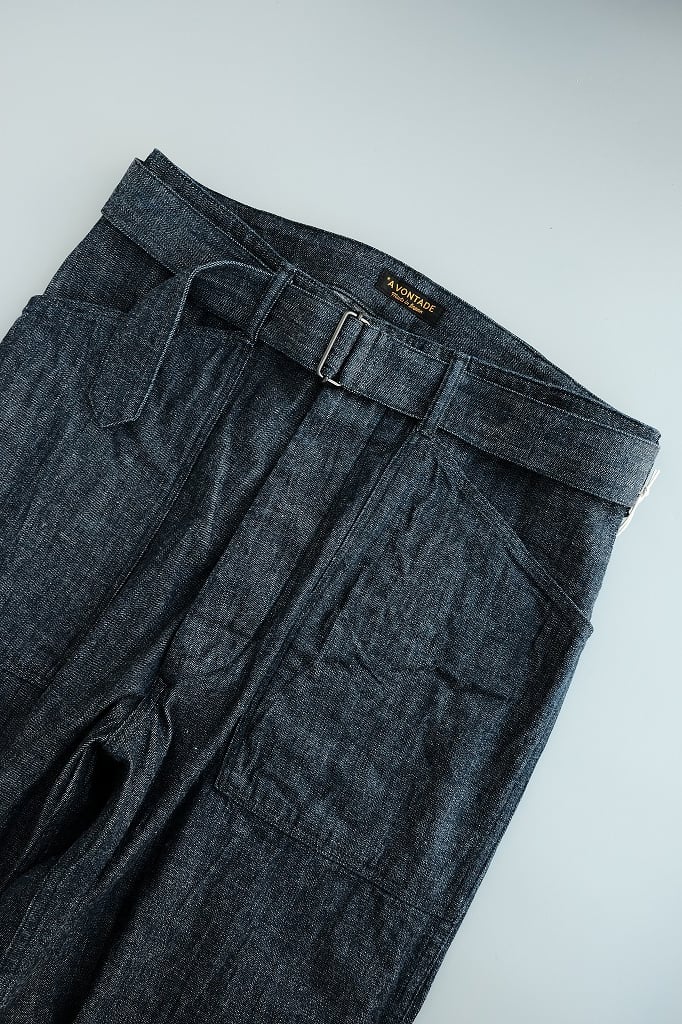 【美品】A VONTADE 40's UTILITY TROUSERS M A VONTADE UTILITY TROUSERS WITH BELT – PLAIN GOODS