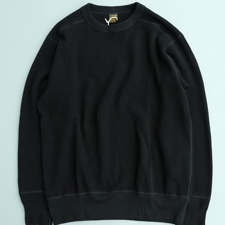 *A VONTADE(アボンタージ)    Big Waffle Crew Top　　　Black