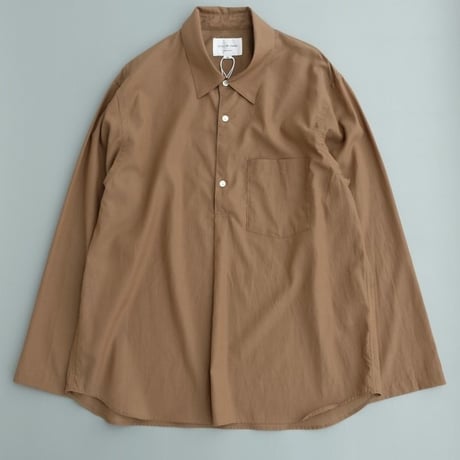STILL BY HAND(スティルバイハンド)　  Cupro mixed pullover shirt　　　　SH10261　　　　Khaki Brown