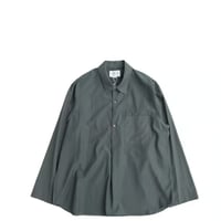 STILL BY HAND(スティルバイハンド)　  Cupro mixed pullover shirt　　　　SH10261　　　　Blue Gray