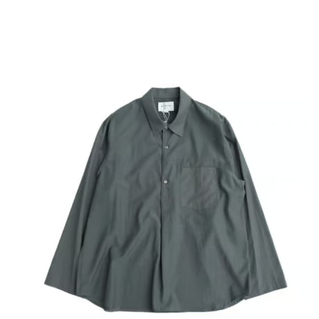 STILL BY HAND(スティルバイハンド)　  Cupro mixed pullover shirt　　　　SH10261　　　　Blue Gray