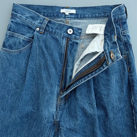 kontor(コントール)　　  Washed barrel tucks denim pants