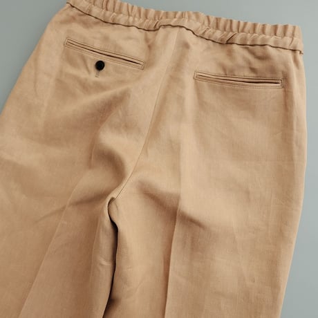 EGRETIQUE(イグレティーク)　　　Linen Chambray  Wide Trousers　　Beige