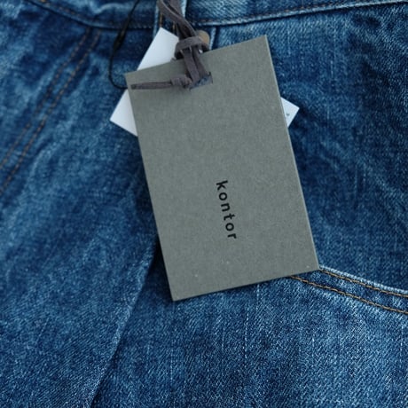 kontor(コントール)　　  Washed barrel tucks denim pants