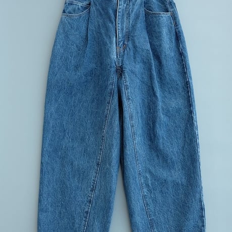 kontor(コントール)　　  Washed barrel tucks denim pants