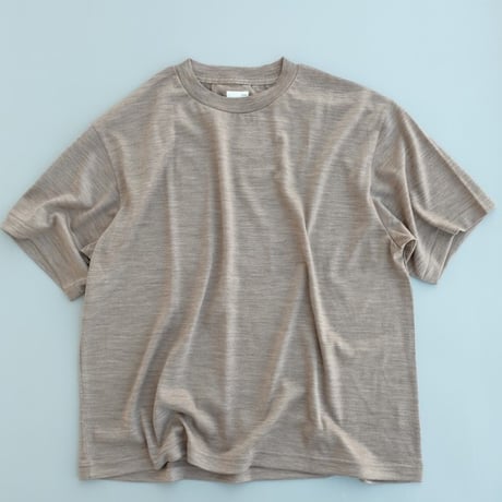 holk(ホーク)　　　  Wool S/S Tshirt　　　Mocha