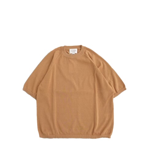 STILL BY HAND(スティルバイハンド)　　  Half Sleeve Summer Knit　　NO02262　　　　Pale Orange