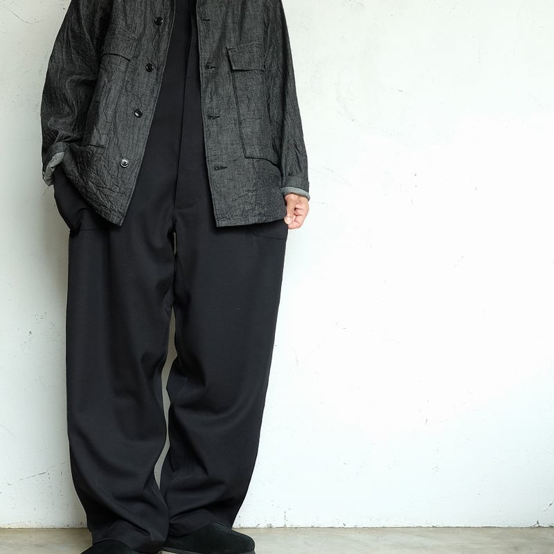 holk overall 25ss ホーク サマーウール デックオーバーオール holk ホーク｜deck overall ブラック