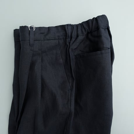 STILL BY HAND(スティルバイハンド)　　　  Linen 2Tuck Trousers　PT02262　　　Dark Navy