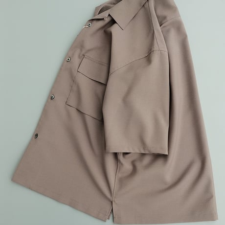 STILL BY HAND(スティルバイハンド)　　　　Open Collar　Shirt　　　　SH01242　　　　Greige