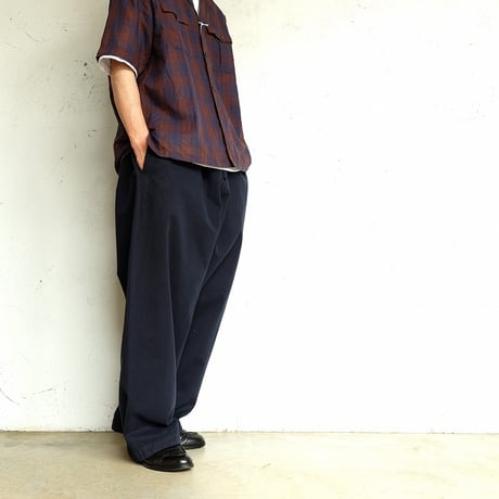 another 20th century(アナザートゥエンティースセンチュリー)　　  Guthrie Workers SS - C/L　　navy x brown check