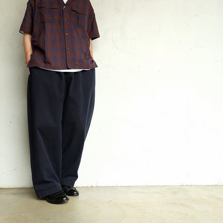 another 20th century(アナザートゥエンティースセンチュリー)　　  Guthrie Workers SS - C/L　　navy x brown check
