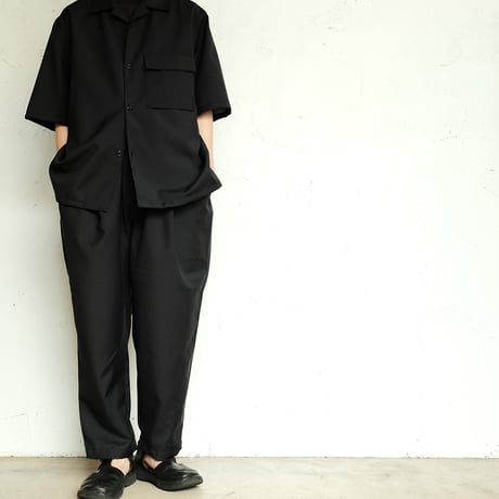 STILL BY HAND(スティルバイハンド)　　　　Open Collar　Shirt　　　　SH01242　　　　Black