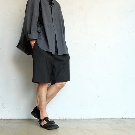 STILL BY HAND(スティルバイハンド)  Garment-dye over shirt　‐Hemp Mix‐　　SH09262　　　Blue Gray