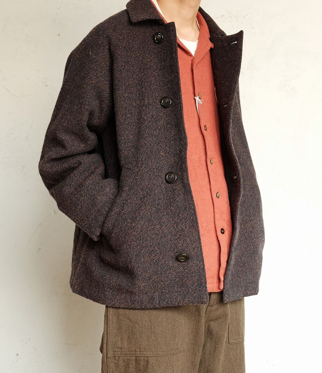 nisica(ニシカ) Tweed ダブルボタンジャケット Navy | ART S nisica(ニシカ) Tweed ダブルボタンジャケット Navy | ART S