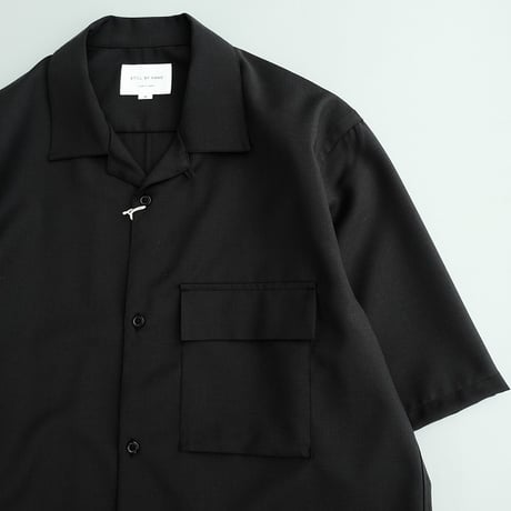 STILL BY HAND(スティルバイハンド)　　　　Open Collar　Shirt　　　　SH01242　　　　Black