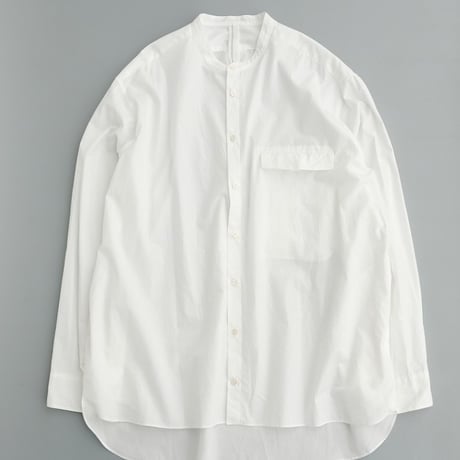 Masnou design(マスノウデザイン)　　  ２０２　Band Collar Shirt　【White】