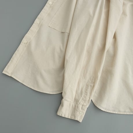 STILL BY HAND(スティルバイハンド)  Garment-dye over shirt　‐Hemp Mix‐　　SH09262　　　Ecru
