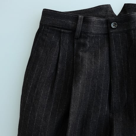 tilt The authentics(チルトザオーセンティックス)　　　　 Washed W/L Stripe Work Trousers　　　BlackStripe