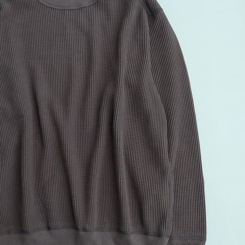 A VONTADE(アボンタージ) Big Waffle Crew Top Cha