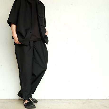 STILL BY HAND(スティルバイハンド)　　　　Open Collar　Shirt　　　　SH01242　　　　Black