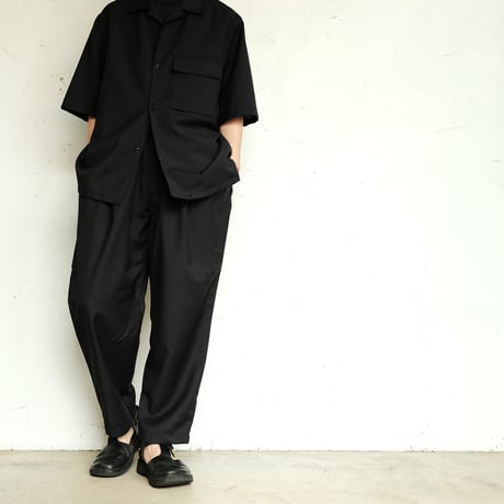 STILL BY HAND(スティルバイハンド)　　　　Open Collar　Shirt　　　　SH01242　　　　Black