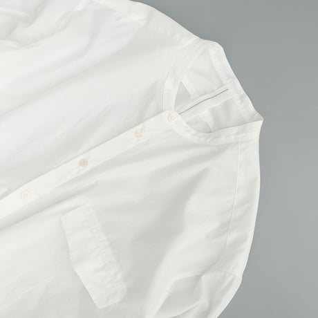 Masnou design(マスノウデザイン)　　  ２０２　Band Collar Shirt　【White】