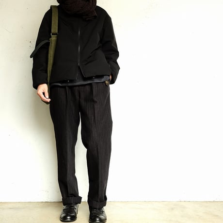 tilt The authentics(チルトザオーセンティックス)　　　　 Washed W/L Stripe Work Trousers　　　BlackStripe