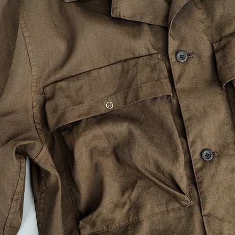 STILL BY HAND(スティルバイハンド )　　　 製品染め シャツジャケット　BL01241　　　　DarkOlive