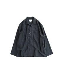 STILL BY HAND(スティルバイハンド)　　　  L/S Open collar Shirt　　　SH05262　　　Navy