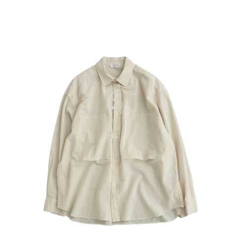 STILL BY HAND(スティルバイハンド)  Garment-dye over shirt　‐Hemp Mix‐　　SH09262　　　Ecru
