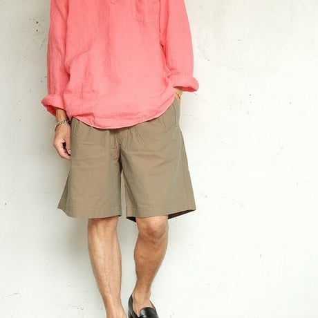 SUNSHINE＋CLOUD(サンシャインプラスクラウド)　　 Linen Shirt‐SlipOn    CANCLINI　Linen   Coral